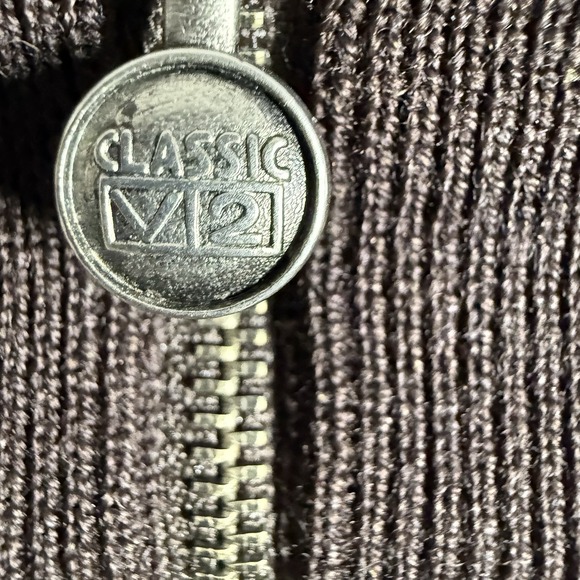 Versace Classic Vintage Men Merino‎ Wool 1/4 Sweater Made in Italy Size Xl Brown - Picture 4 of 11